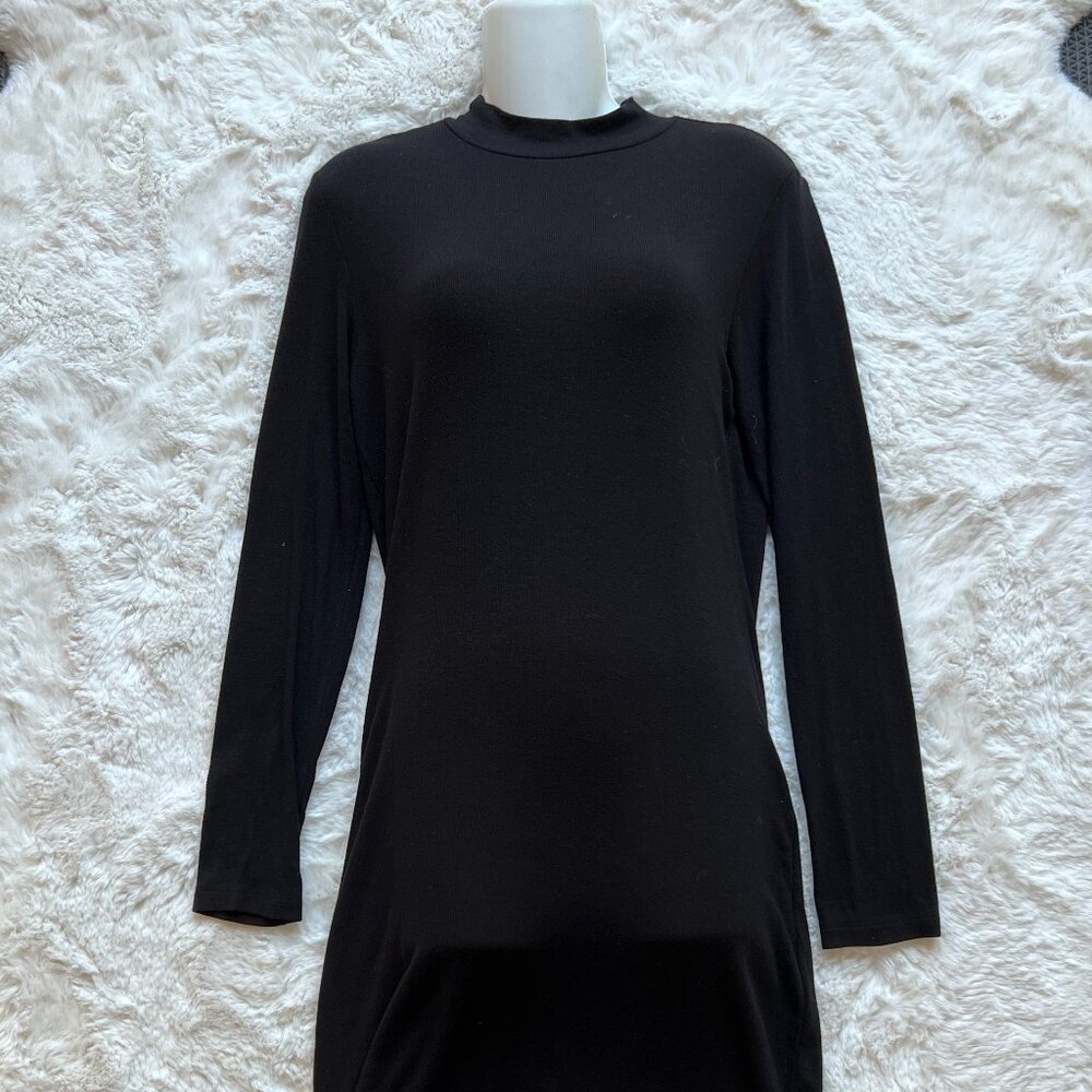 Magaschoni Women's Mock-Neck Black Sweater Dress Size M | EUC